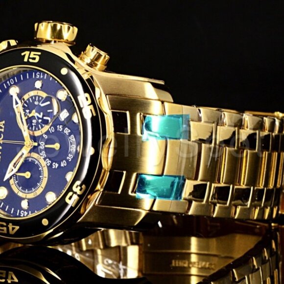 NEW Invicta Pro Diver SCUBA 48MM Black, Gold Dial Quartz - Picture 6 of 9